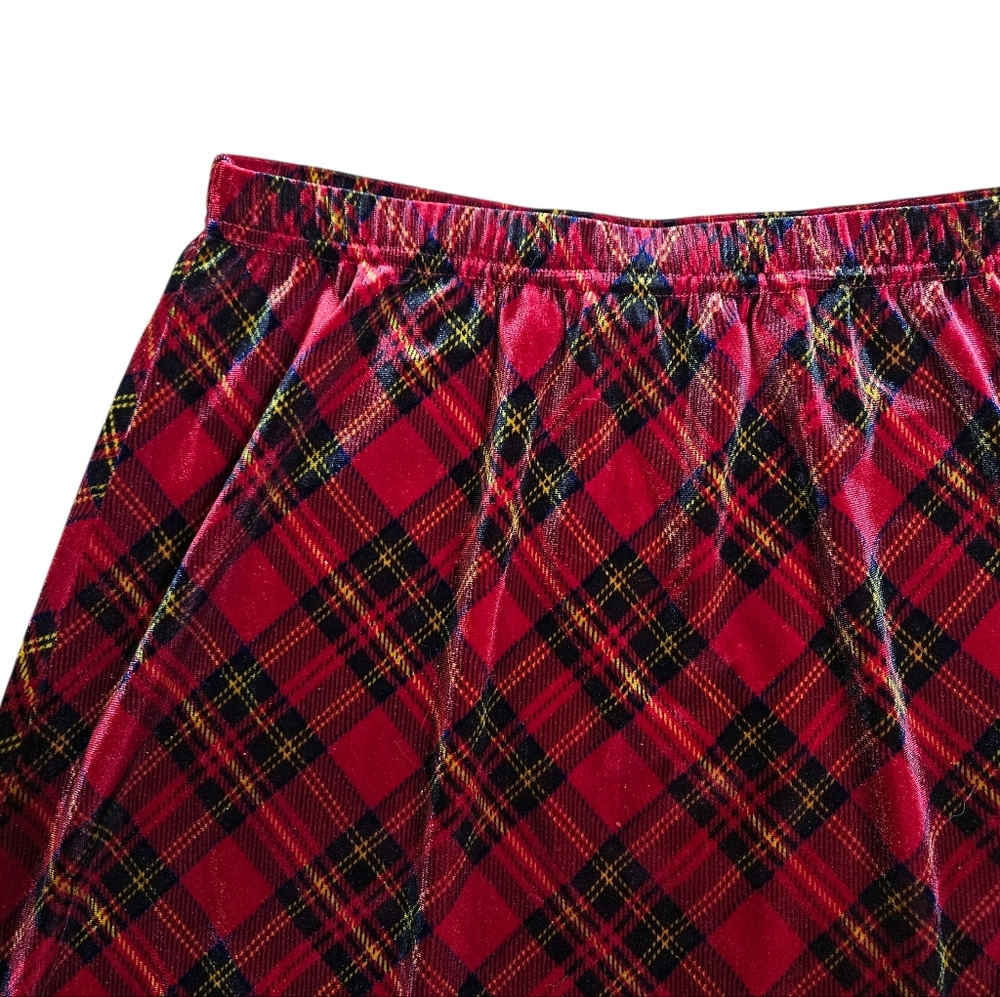 Vintage Coldwater Creek Velvet Plaid Maxi Skirt - Picture 2 of 5